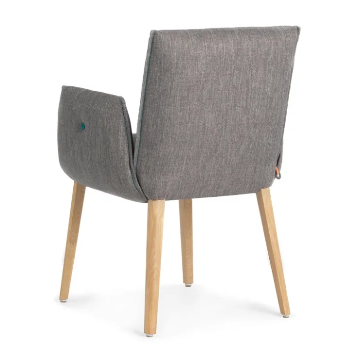 Mobitec Chaise De Salle à Manger|Chaise Salon*Soda ® Fauteuil cocooning en tissu avec boutons décoratifs