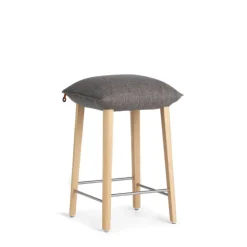 Mobitec Tabouret De Bar (assise +/- 80 Cm)|Tabouret Snack (assise +/- 65 Cm)*Soda ® Tabouret snack rembourré sans dossier en tissu et pieds bois