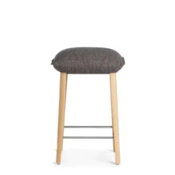 Mobitec Tabouret De Bar (assise +/- 80 Cm)|Tabouret Snack (assise +/- 65 Cm)*Soda ® Tabouret snack rembourré sans dossier en tissu et pieds bois