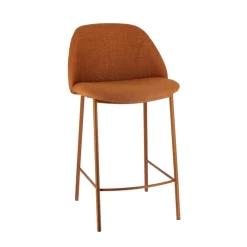 Perfecta Tabouret Snack (assise +/- 65 Cm)|Tabouret De Bar (assise +/- 80 Cm)*Soda Tabouret snack cosy en tissu avec pieds en métal