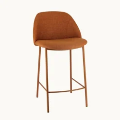 Perfecta Tabouret Snack (assise +/- 65 Cm)|Tabouret De Bar (assise +/- 80 Cm)*Soda Tabouret snack cosy en tissu avec pieds en métal