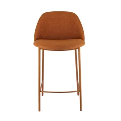 Perfecta Tabouret Snack (assise +/- 65 Cm)|Tabouret De Bar (assise +/- 80 Cm)*Soda Tabouret snack cosy en tissu avec pieds en métal