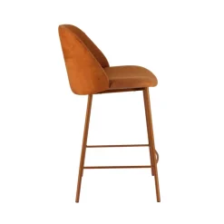 Perfecta Tabouret Snack (assise +/- 65 Cm)|Tabouret De Bar (assise +/- 80 Cm)*Soda Tabouret snack cosy en tissu avec pieds en métal