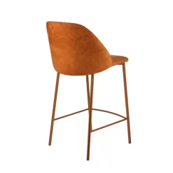 Perfecta Tabouret Snack (assise +/- 65 Cm)|Tabouret De Bar (assise +/- 80 Cm)*Soda Tabouret snack cosy en tissu avec pieds en métal