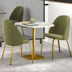Perfecta Chaise De Salle à Manger|Chaise Salon*Sofia Chaise basse cosy en tissu et métal