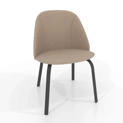 Perfecta Chaise De Cuisine|Chaise De Salle à Manger*Sofia Chaise basse cosy en simili avec pieds en métal