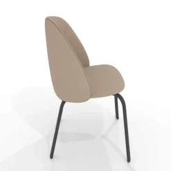 Perfecta Chaise De Cuisine|Chaise De Salle à Manger*Sofia Chaise basse cosy en simili avec pieds en métal