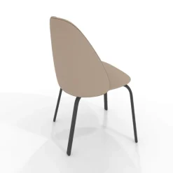 Perfecta Chaise De Cuisine|Chaise De Salle à Manger*Sofia Chaise basse cosy en simili avec pieds en métal