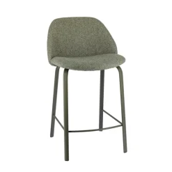 Perfecta Tabouret Snack (assise +/- 65 Cm)|Tabouret De Bar (assise +/- 80 Cm)*Sofia Tabouret snack confortable en tissu avec pieds en métal