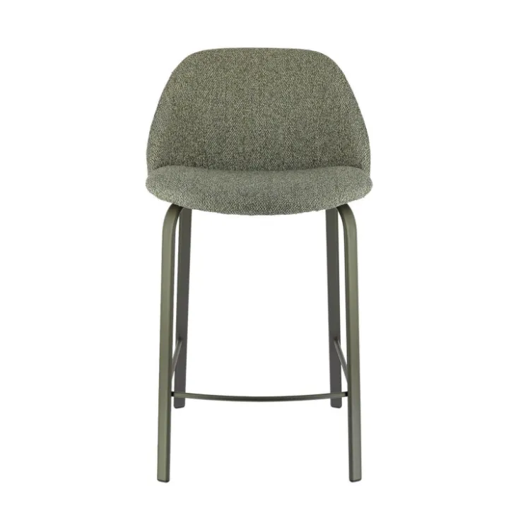 Perfecta Tabouret Snack (assise +/- 65 Cm)|Tabouret De Bar (assise +/- 80 Cm)*Sofia Tabouret snack confortable en tissu avec pieds en métal