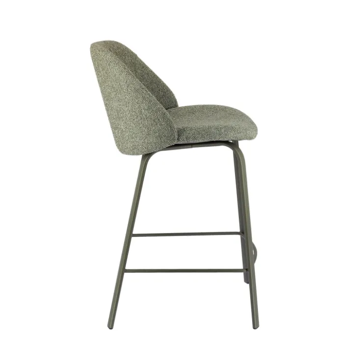 Perfecta Tabouret Snack (assise +/- 65 Cm)|Tabouret De Bar (assise +/- 80 Cm)*Sofia Tabouret snack confortable en tissu avec pieds en métal