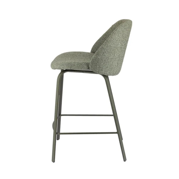 Perfecta Tabouret Snack (assise +/- 65 Cm)|Tabouret De Bar (assise +/- 80 Cm)*Sofia Tabouret snack confortable en tissu avec pieds en métal