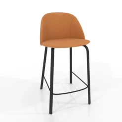 Perfecta Tabouret Snack (assise +/- 65 Cm)|Tabouret De Bar (assise +/- 80 Cm)*Sofia Tabouret snack cosy en simili avec pieds en métal