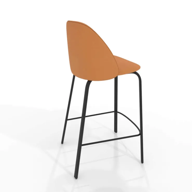 Perfecta Tabouret Snack (assise +/- 65 Cm)|Tabouret De Bar (assise +/- 80 Cm)*Sofia Tabouret snack cosy en simili avec pieds en métal