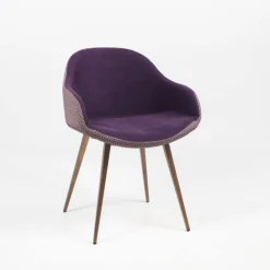 Midj Chaise De Salle à Manger|Fauteuil De Salon*Sonny ® Fauteuil design bicolore en tissu et métal laqué