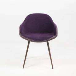 Midj Chaise De Salle à Manger|Fauteuil De Salon*Sonny ® Fauteuil design bicolore en tissu et métal laqué