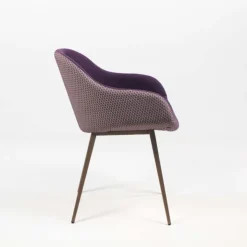 Midj Chaise De Salle à Manger|Fauteuil De Salon*Sonny ® Fauteuil design bicolore en tissu et métal laqué