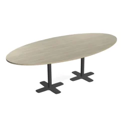 Perfecta Table De Cuisine*Spinner 2 Table ovale en stratifié avec deux pieds