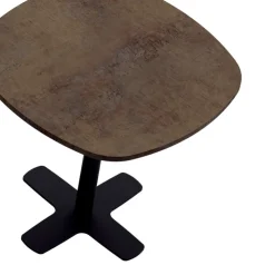 Perfecta Table De Cuisine|Table Pour Petit Espace*Spinner Table de cuisine carrée bords arrondis en stratifié avec pied central
