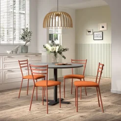 Perfecta Table De Cuisine*Spinner Table ronde pour cuisine en stratifié avec pied central
