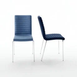 Midj Chaise De Salle à Manger*Star ® Chaise moderne empilable en tissu et métal