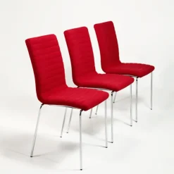 Midj Chaise De Salle à Manger*Star ® Chaise moderne empilable en tissu et métal