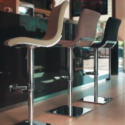 Peressini Tabouret Snack (assise +/- 65 Cm)|Tabouret De Bar (assise +/- 80 Cm)*Steve Tabouret réglable et pivotant en synthétique et métal