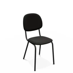 Perfecta Chaise De Salle à Manger*STR5 Chaise contemporaine en métal et en tissu fabriquée en Belgique