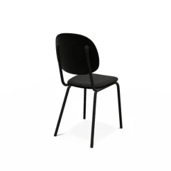 Perfecta Chaise De Salle à Manger*STR5 Chaise contemporaine en métal et en tissu fabriquée en Belgique