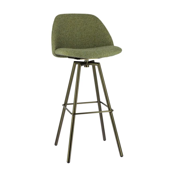 Perfecta Tabouret De Bar (assise +/- 80 Cm)*Swiftie Tabouret de bar pivotant en tissu et pieds métal