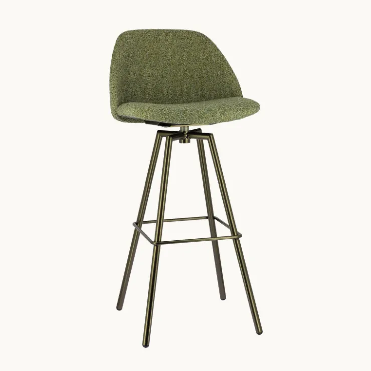 Perfecta Tabouret De Bar (assise +/- 80 Cm)*Swiftie Tabouret de bar pivotant en tissu et pieds métal