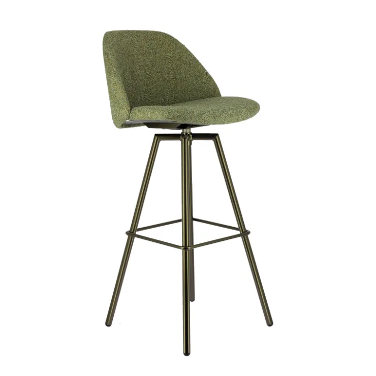 Perfecta Tabouret De Bar (assise +/- 80 Cm)*Swiftie Tabouret de bar pivotant en tissu et pieds métal