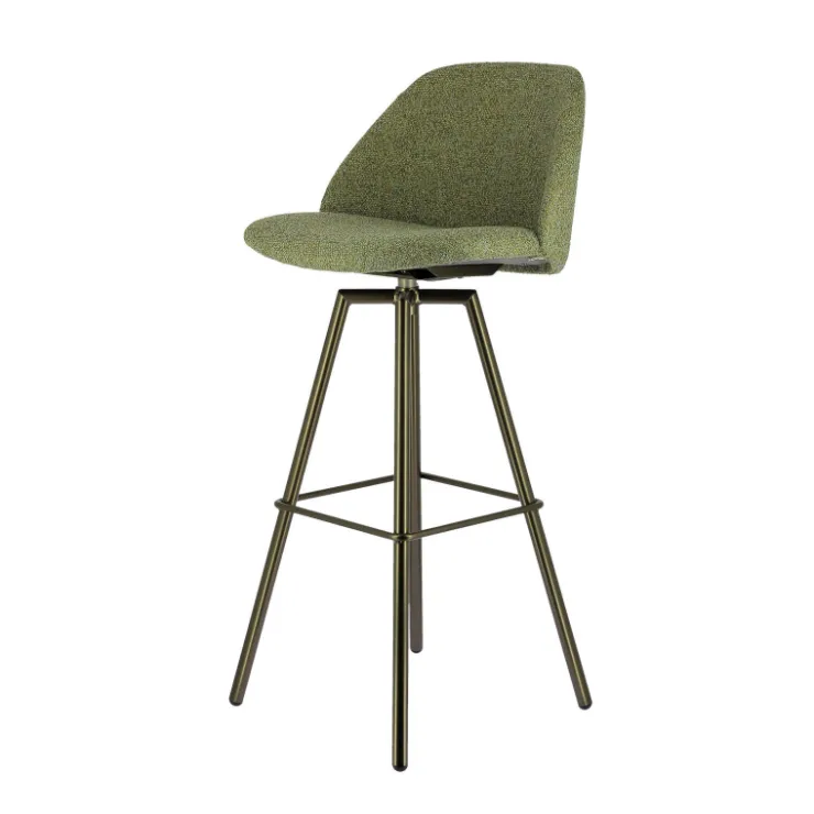 Perfecta Tabouret De Bar (assise +/- 80 Cm)*Swiftie Tabouret de bar pivotant en tissu et pieds métal