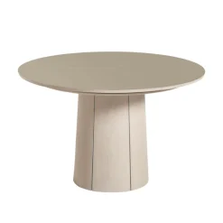 Skovby Table De Salle à Manger*Table ronde extensible en Fenix et pied central en bois SM33
