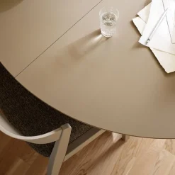 Skovby Table De Salle à Manger*Table ronde extensible en Fenix et pied central en bois SM33