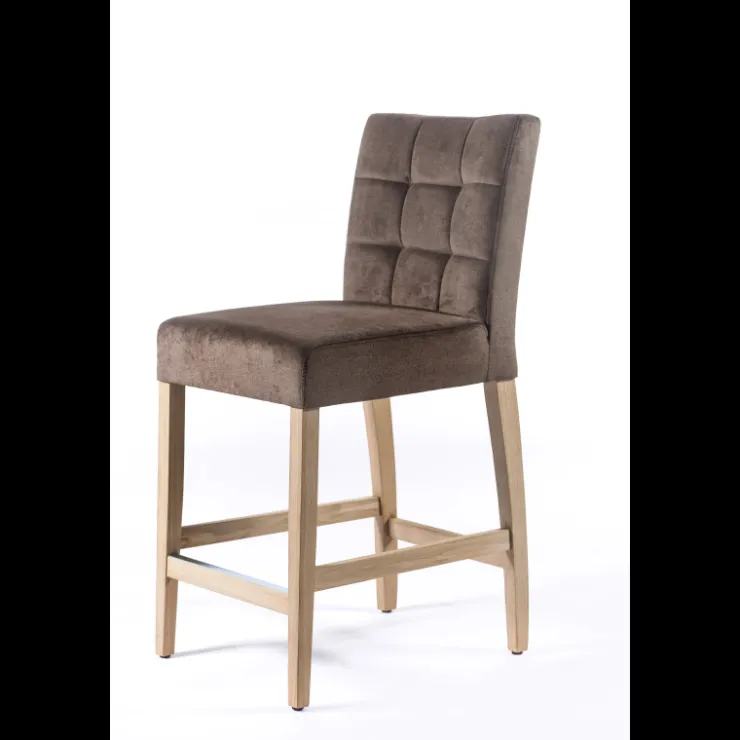 Sessio Tabouret Snack (assise +/- 65 Cm)|Tabouret De Bar (assise +/- 80 Cm)*Tabouret snack en tissu et bois – Matias 2