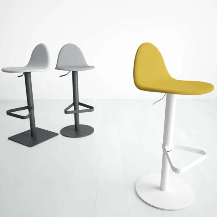 Cancio Tabouret Snack (assise +/- 65 Cm)|Tabouret De Bar (assise +/- 80 Cm)*Tabu Tabouret de bar réglable en tissu