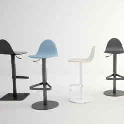 Cancio Tabouret Snack (assise +/- 65 Cm)|Tabouret De Bar (assise +/- 80 Cm)*Tabu Tabouret réglable design en synthétique et métal