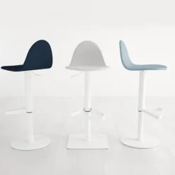 Cancio Tabouret Snack (assise +/- 65 Cm)|Tabouret De Bar (assise +/- 80 Cm)*Tabu Tabouret réglable design en synthétique et métal