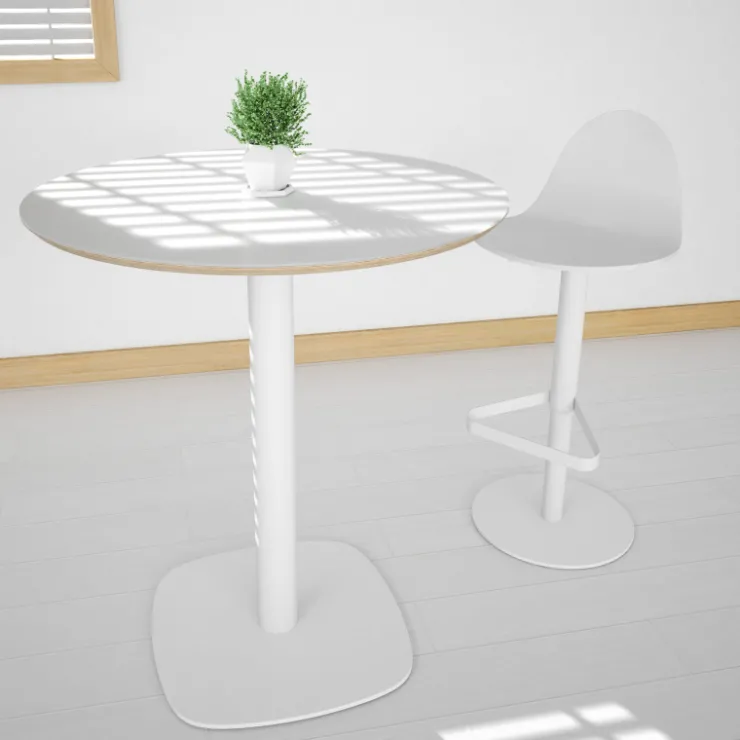 Cancio Tabouret Snack (assise +/- 65 Cm)|Tabouret De Bar (assise +/- 80 Cm)*Tabu Tabouret réglable et pivotant design en bois