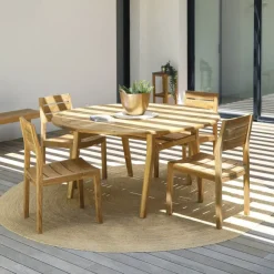 Medicis Table De Jardin*TamaniTable de jardin ronde en teck