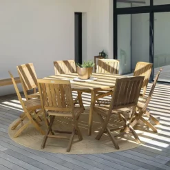 Medicis Table De Jardin*TamaniTable de jardin ronde en teck