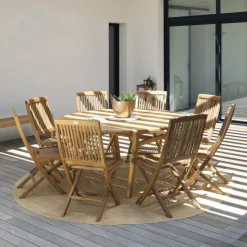 Medicis Table De Jardin*TamaniTable de jardin ronde en teck