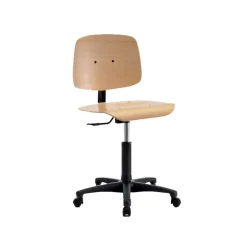 Sokoa Chaise De Bureau*Tecnik Chaise dactylo en bois sur roulettes