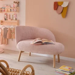 Mobitec Chaise Salon|Chaise Pour Chambre*Thalia ® Banquette cosy en tissu avec pieds en bois