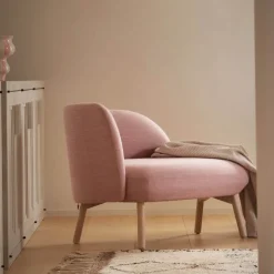 Mobitec Chaise Salon|Chaise Pour Chambre*Thalia ® Banquette cosy en tissu avec pieds en bois
