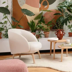 Mobitec Chaise De Salle à Manger|Chaise Salon*Thalia ® Fauteuil confortable en tissu avec pieds en bois