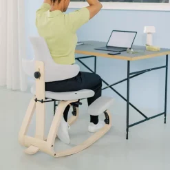 Varier Chaise Pour Chambre|Chaise De Bureau*ThatSit ® Chaise de bureau ergonomique à bascule en tissu et bois