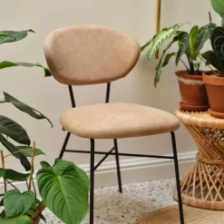 Mobitec Chaise De Salle à Manger|Chaise Salon*Toro ® Chaise cosy minimaliste en tissu et pieds métal