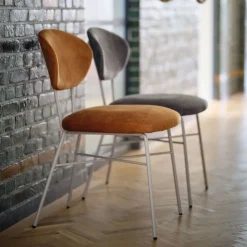 Mobitec Chaise De Salle à Manger|Chaise Salon*Toro ® Chaise cosy minimaliste en tissu et pieds métal